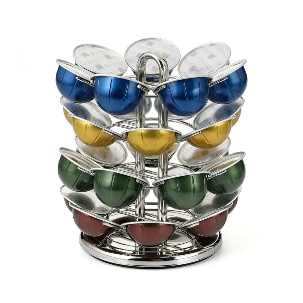 Nifty Solutions 28 Count Nespresso Vertuoline Capsule Carousel Chrome